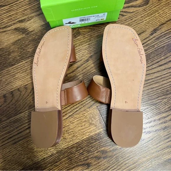 Sam Edelman Haydee Saddle Brown Slide Sandal. NWT. Size 8.5 Medium - Picture 4 of 5